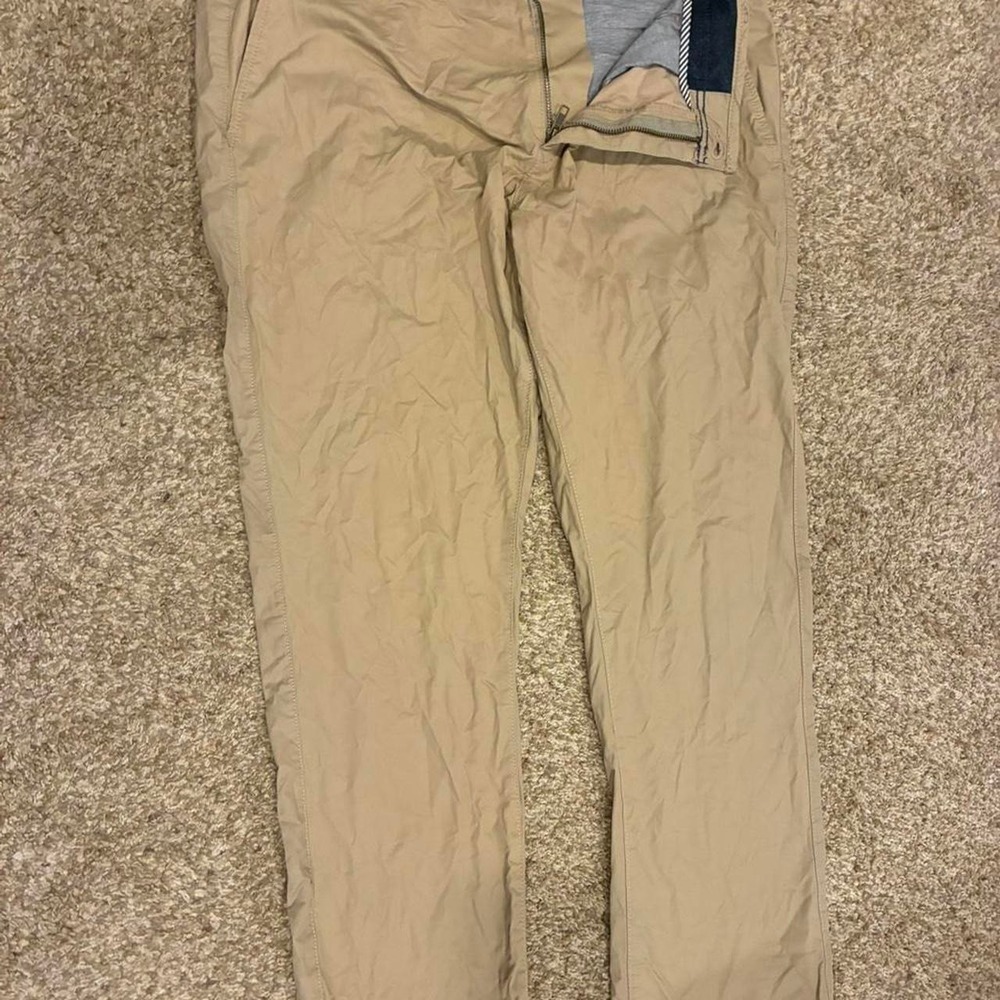 Tailor Vintage Greenwich Slim Performance Chinos 36x32 Tan Stretch Pants